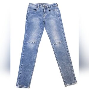 American Eagle Classic Blue Distressed Women's Jeans